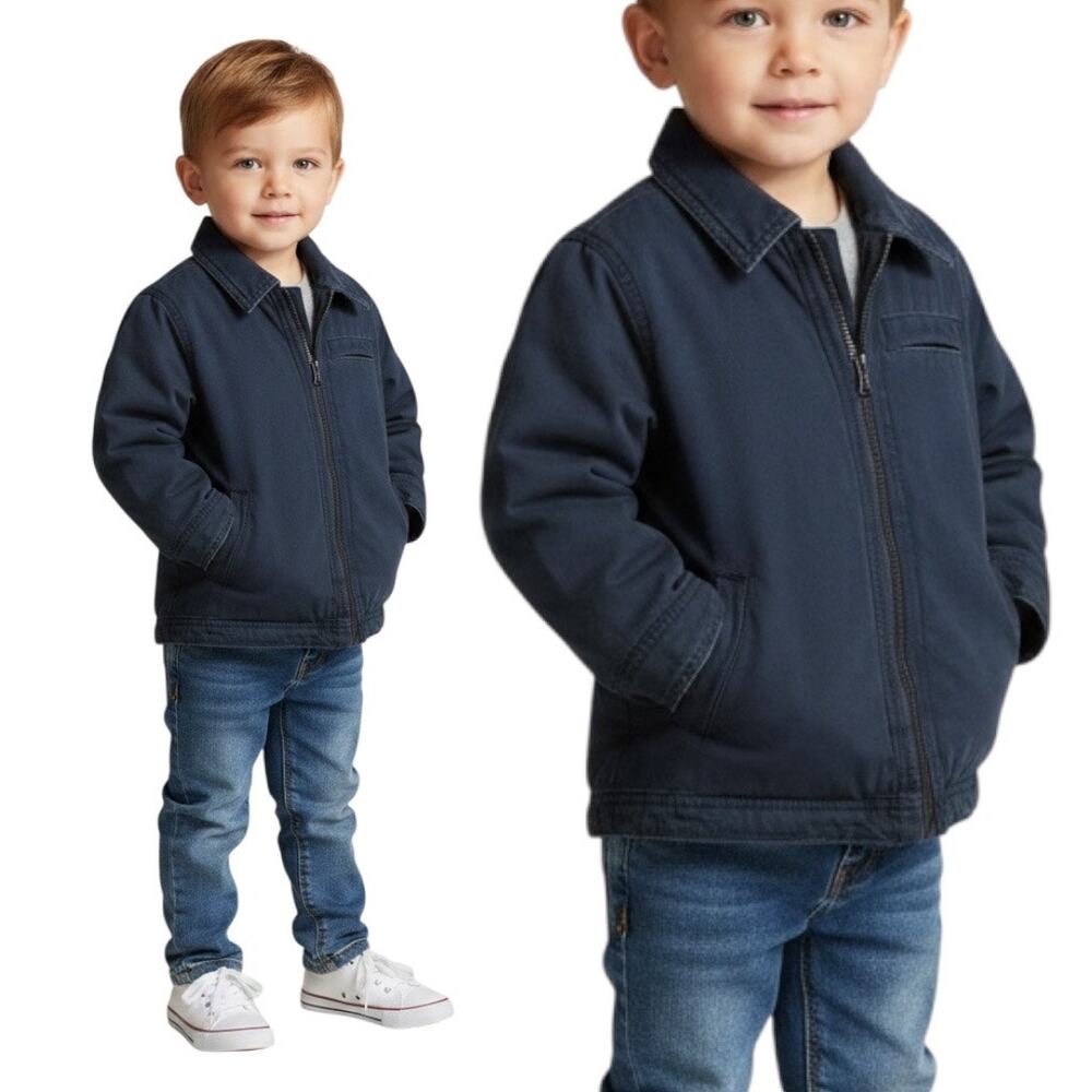 The Children's‎ Place Navy Blue Jacket Kids Size 3T Blue Fleece Lining
